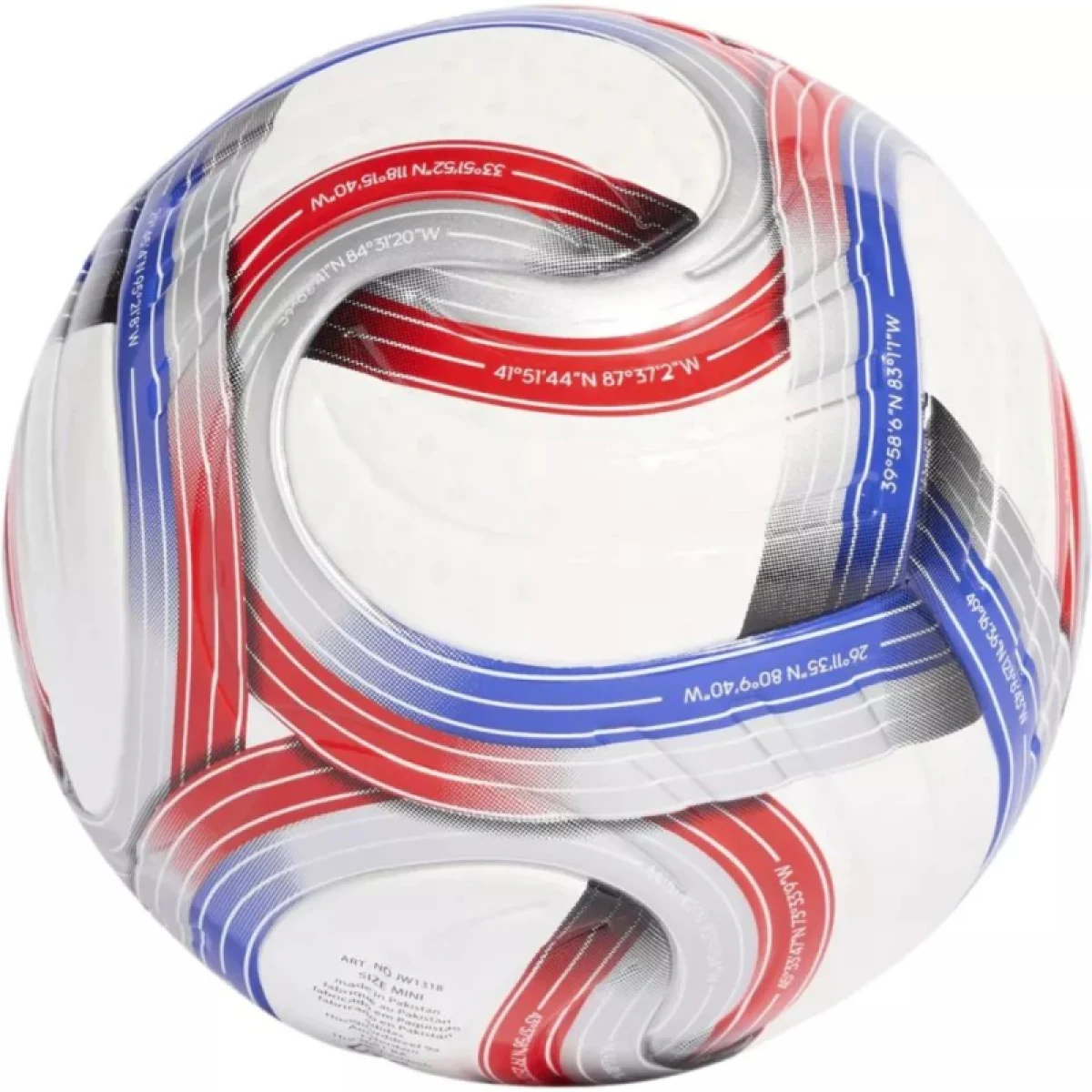 Futball labda ADIDAS MLS MINI WHITE HIRBLU RED IRO · záber 2