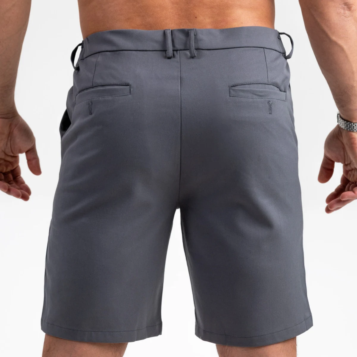 Férfi rövidnadrág Iron Aesthetics Chino Flex, szürke · záber 4