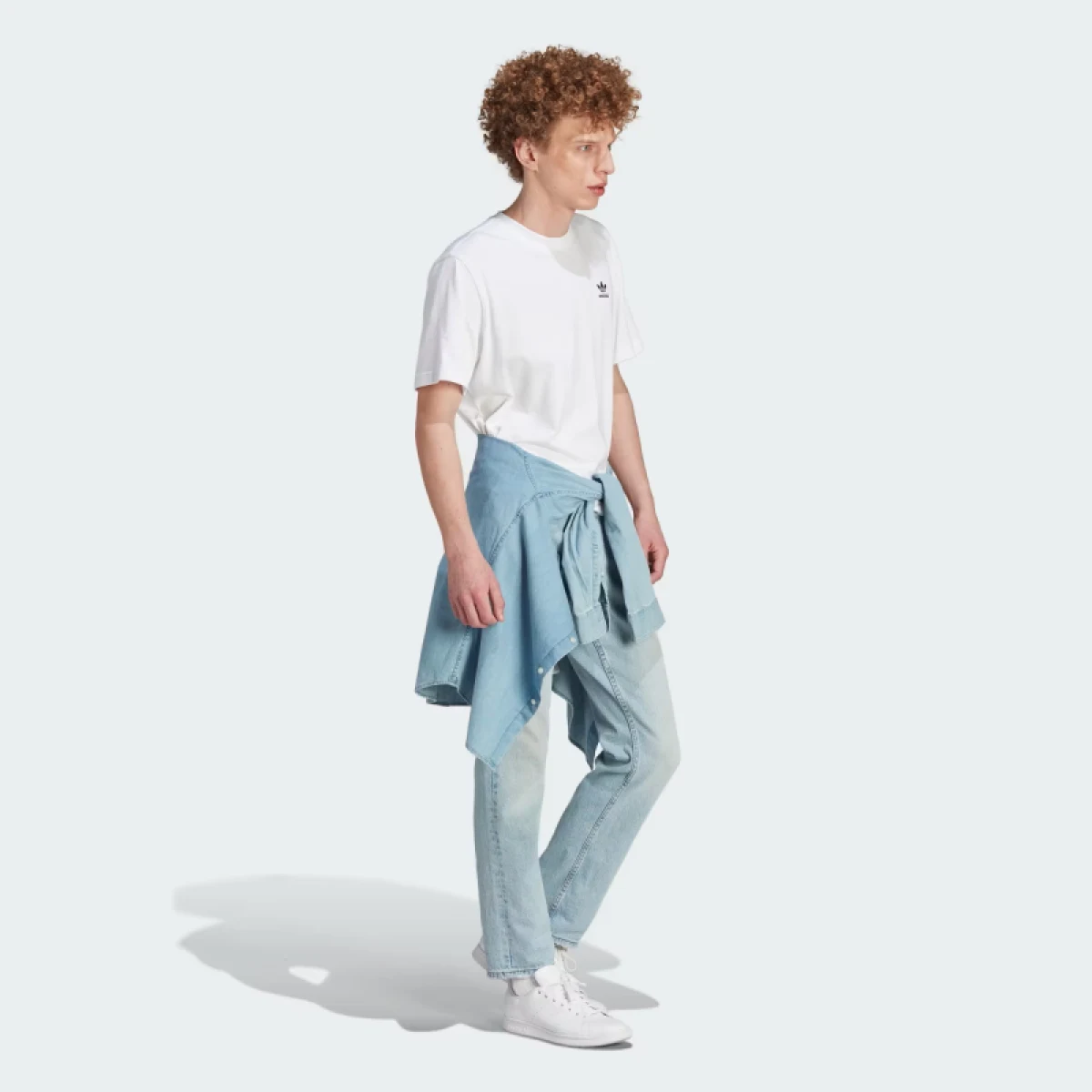 Férfi rövid ujjú póló ADIDAS ORIGINALS B+F TREFOIL TEE-WHITE BLACK · záber 4
