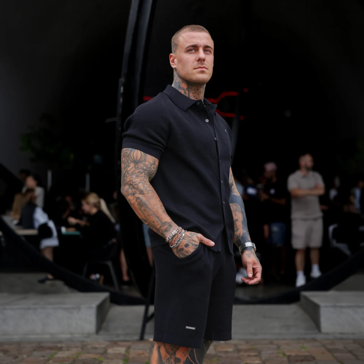 Férfi kötött szett Iron Aesthetics Vibe, fekete · záber 3