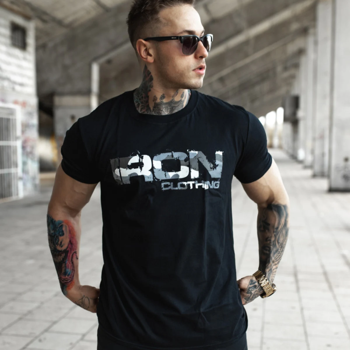 UltraSoft póló Iron Camo Style, fekete · záber 3