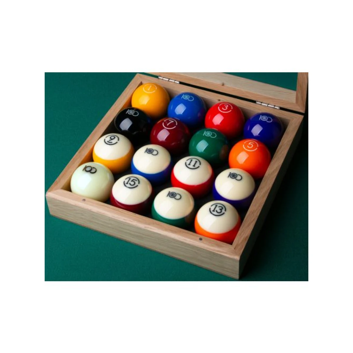 pool biliárd golyókészlet Aramith 100, 57,2mm-es, fadobozban (LIMITED AND DEDICATED EDITION) · záber 2