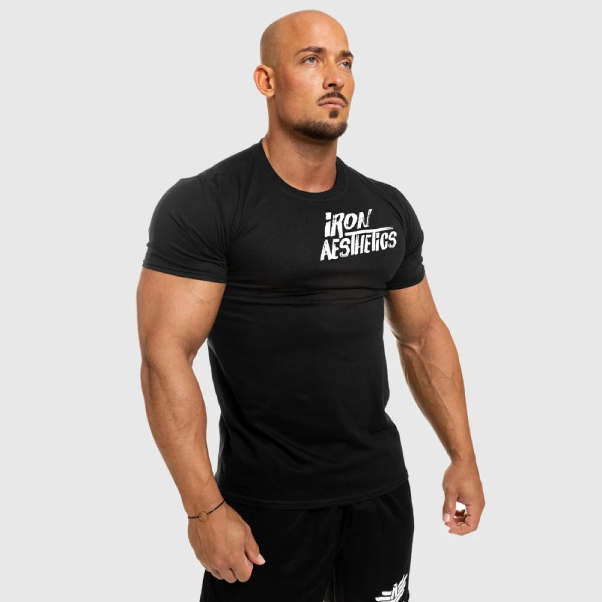 Férfi fitness póló Iron Aesthetics Splash, fekete · záber 2