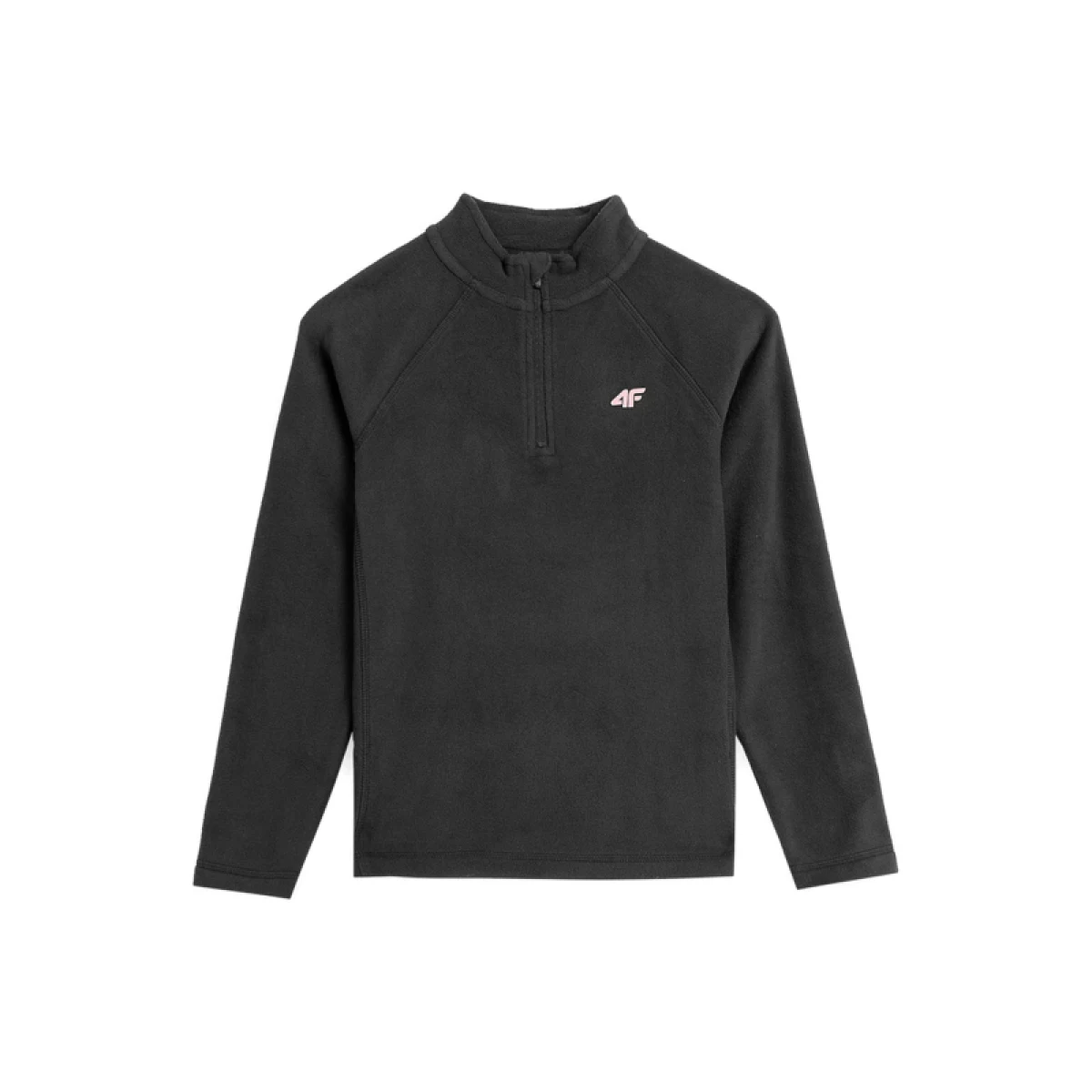Lány síelés Polár pulóver 4F JUNIOR FLEECE UNDERWEAR-JAW23UFLEF033-20S-DEEP BLACK · záber 5