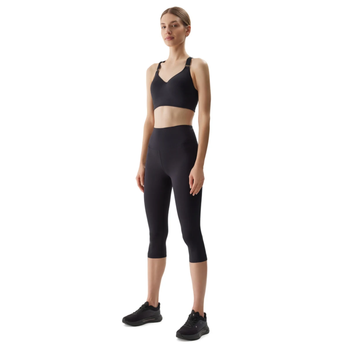 Női 3 4 edzőnadrágok 4F TIGHTS FNK-WSS24TFTIF187-20S-DEEP BLACK · záber 3