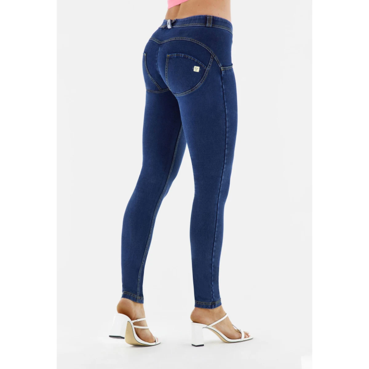 Női jeggings nadrág FREDDY WR.UP® skinny push up organic cotton jeggings-Blue · záber 3
