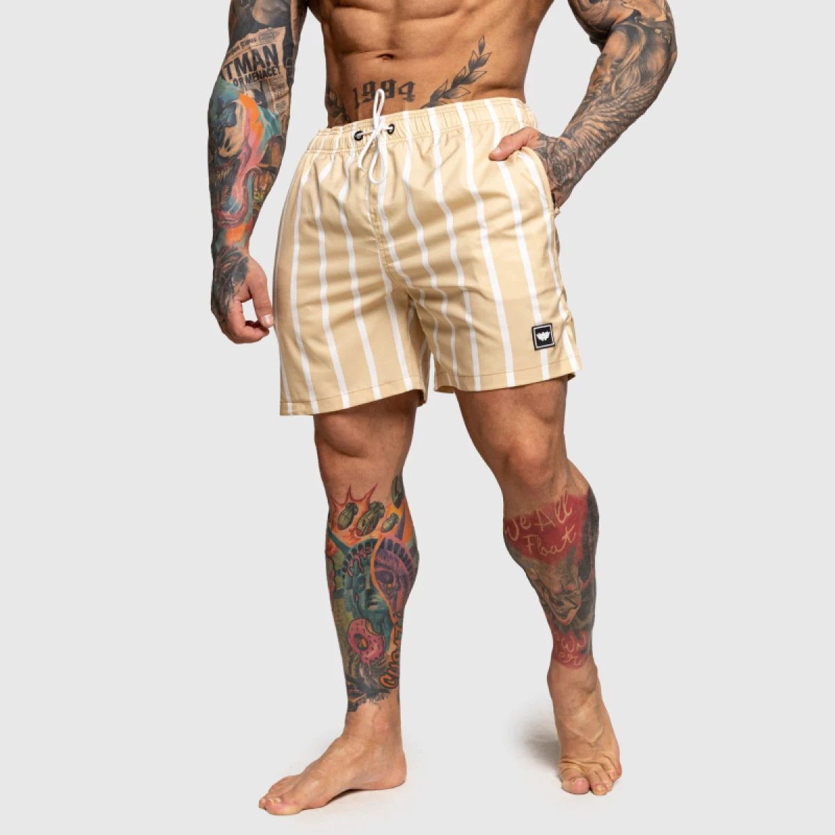 Férfi úszóshort Iron Aesthetics Boardwalk, bézs · záber 2