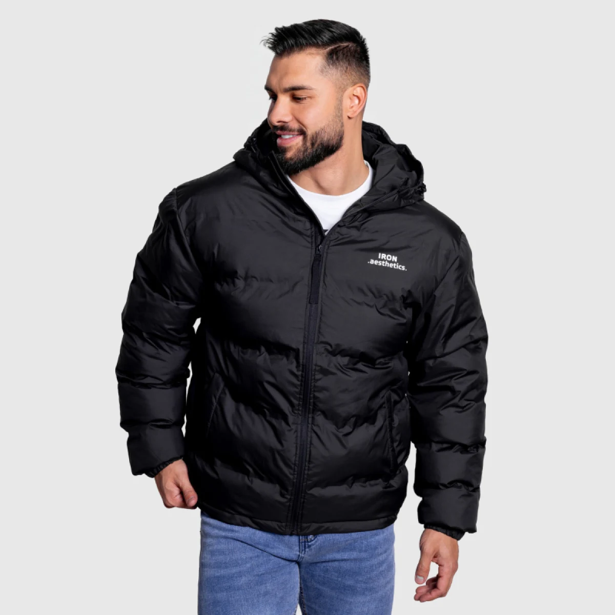 Férfi dzseki Iron Aesthetics Zenit Puffer, fekete · záber 4