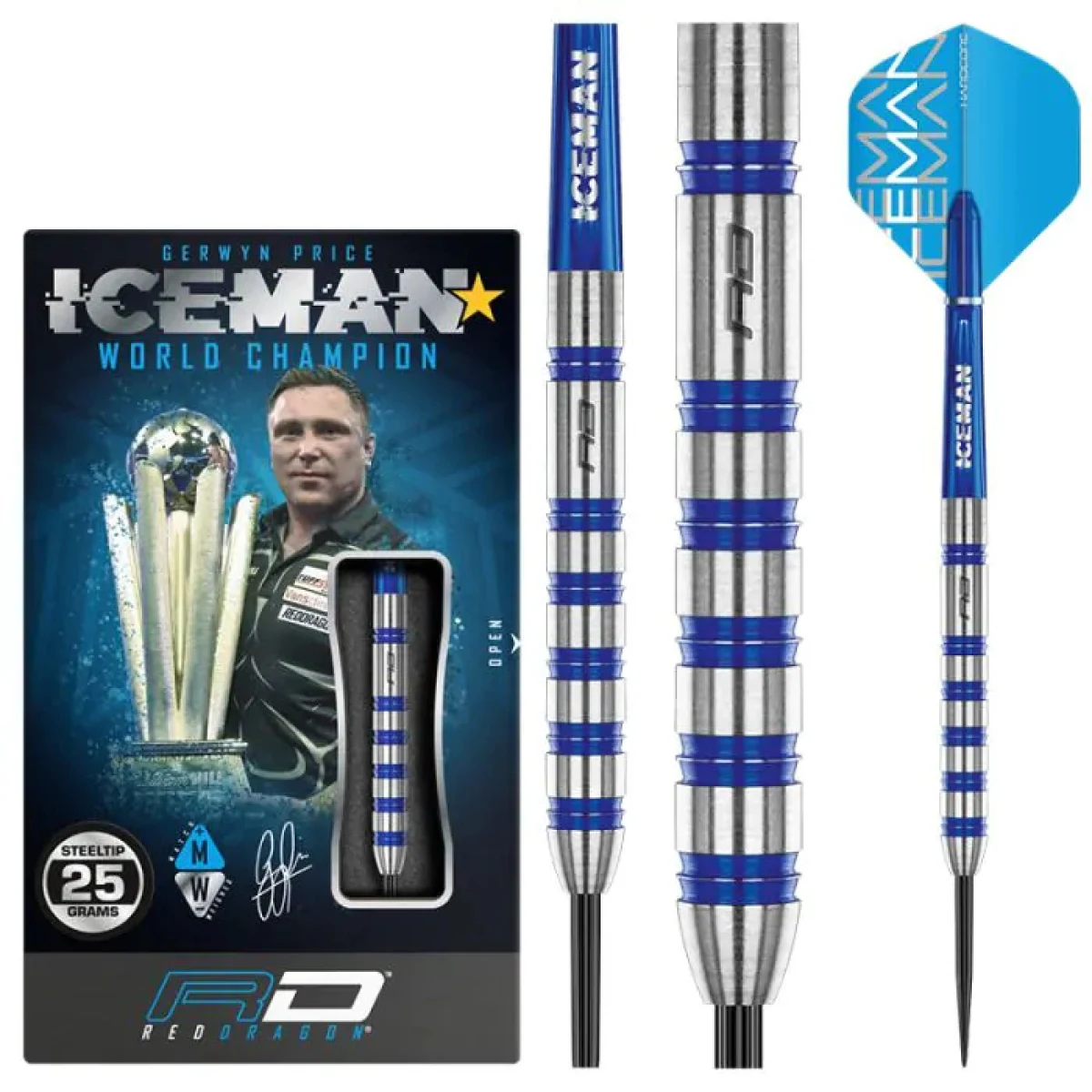 Dart szett Red Dragon steel Gerwyn Price Iceman Challenger, 25g, 85% · záber 4