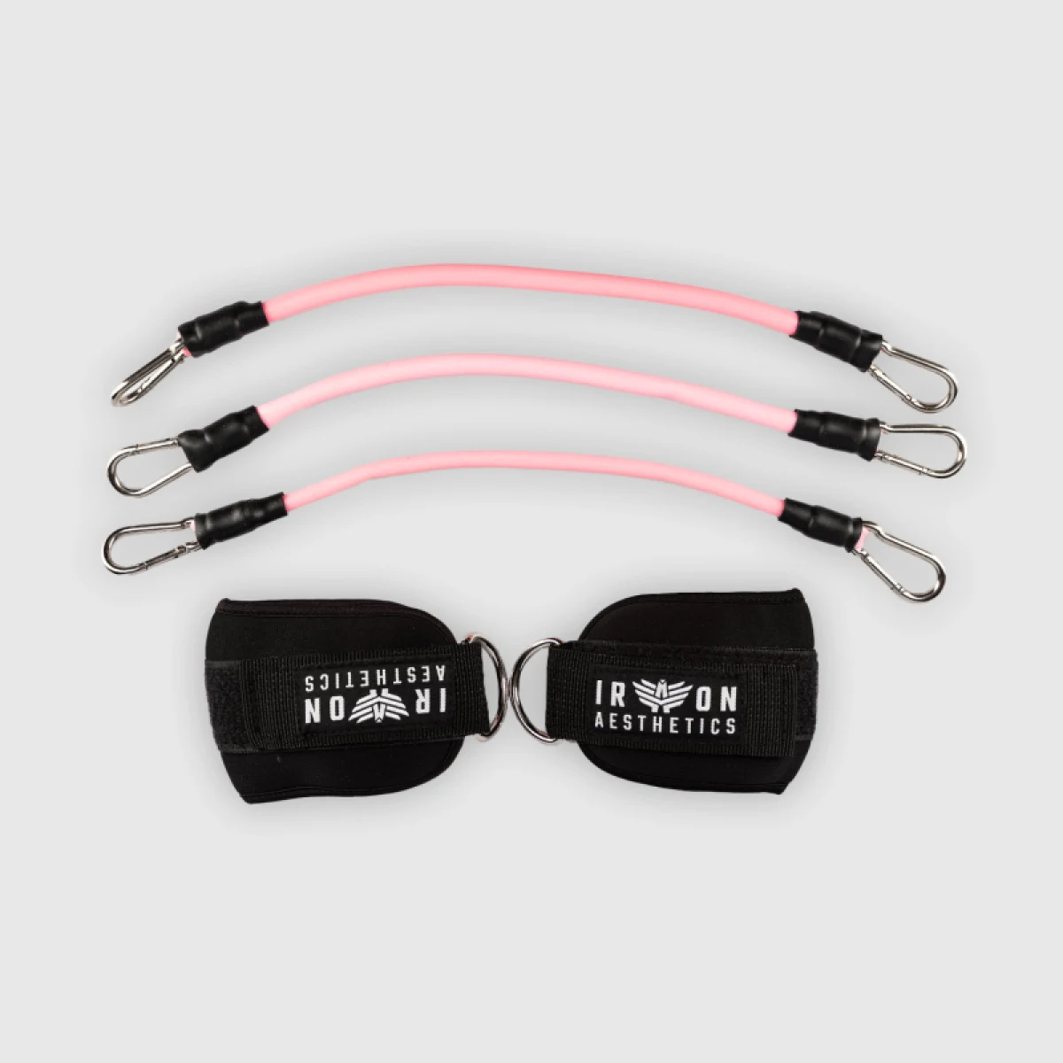 Ellenálló gumi készlet Iron Aesthetics Ankle Bands, rózsaszín · záber 2
