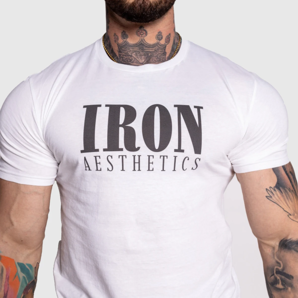 Férfi sportpóló Iron Aesthetics Urban, fehér · záber 2