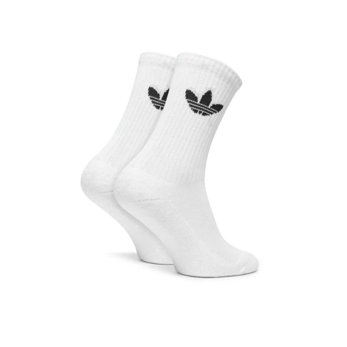 Zoknik ADIDAS ORIGINALS 3 PACK-CusTre Crw Sck WHITE BLACK · záber 3