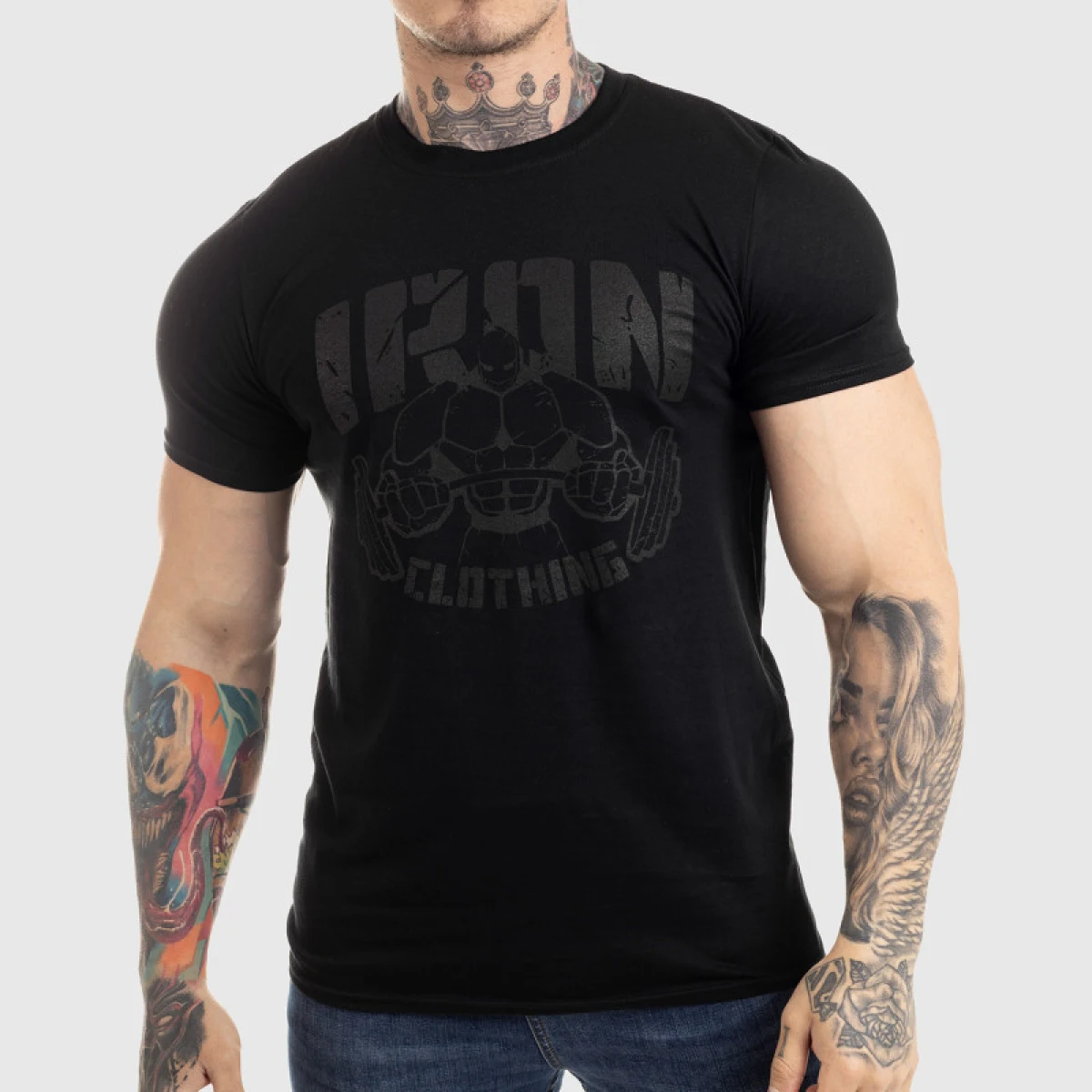 Ultrasoft póló IRON MAN, black on black · záber 1