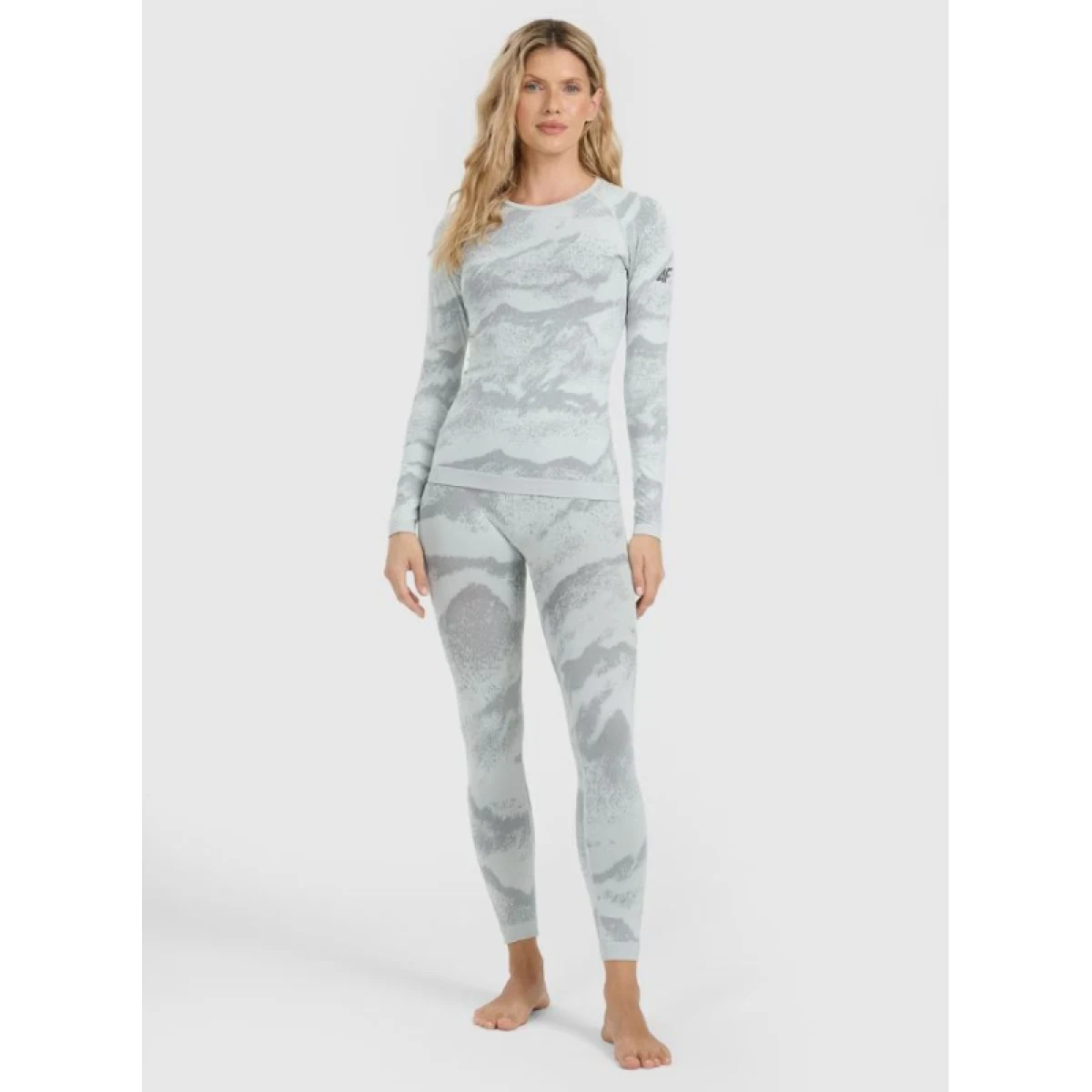 Női thermo nadrág 4F SEAMLESS UNDERWEAR F209-WAW25USEAF209-11A-OFF WHITE ALLOVER · záber 4