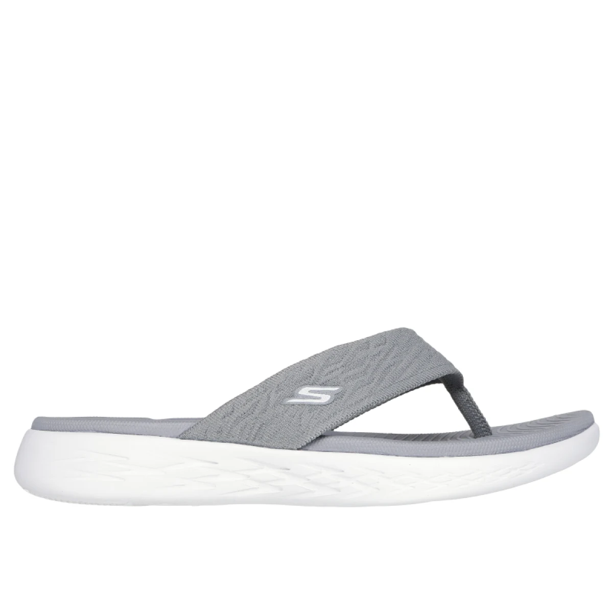 Női papucsok (strandcipők) SKECHERS On The Go 600 Sunny W grey white · záber 2