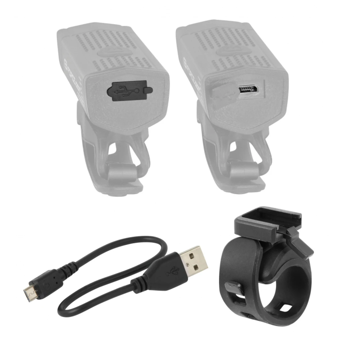 Bicikli lámpa FORCE DOR USB FRONT REAR · záber 2