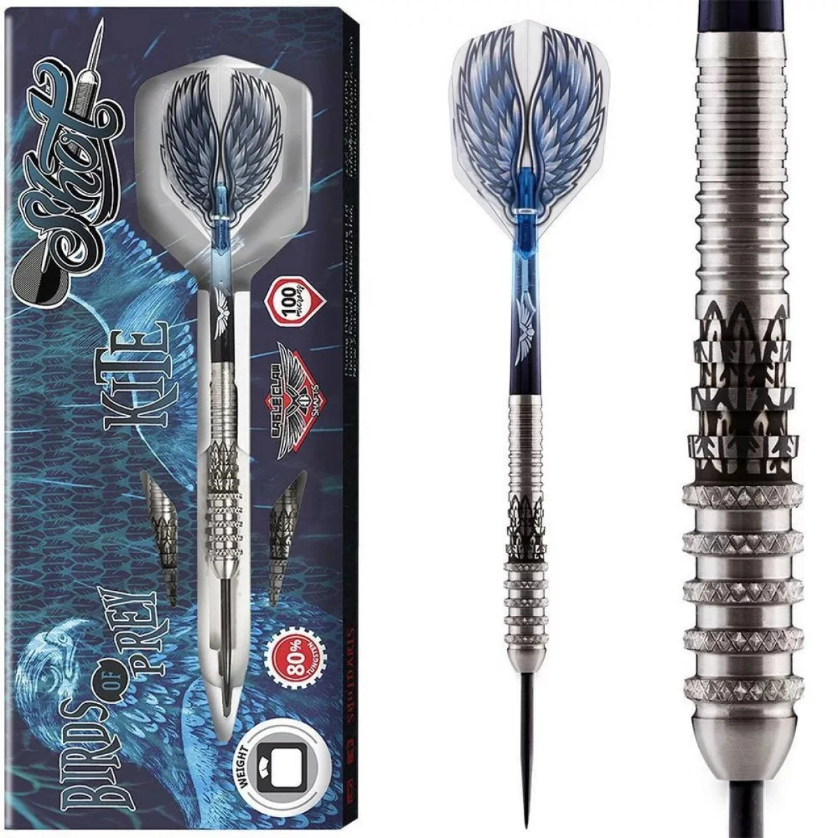 DARTS SZETT STEEL SHOT BIRDS OF PREY KITE 23G, 80% WOLFRAM · záber 1