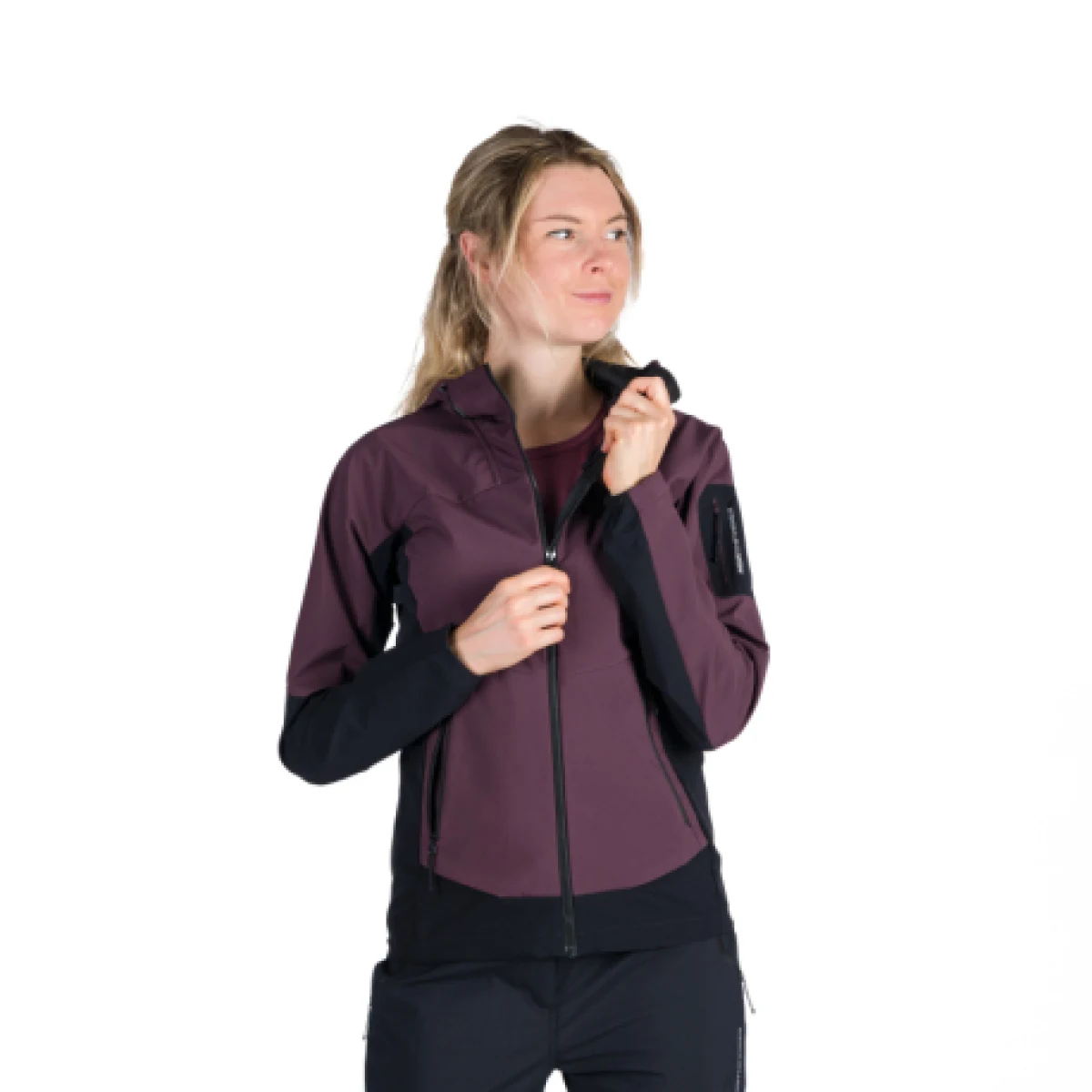 Női túrázó Softshell dzseki NORTHFINDER JANELL-810wineblack · záber 1