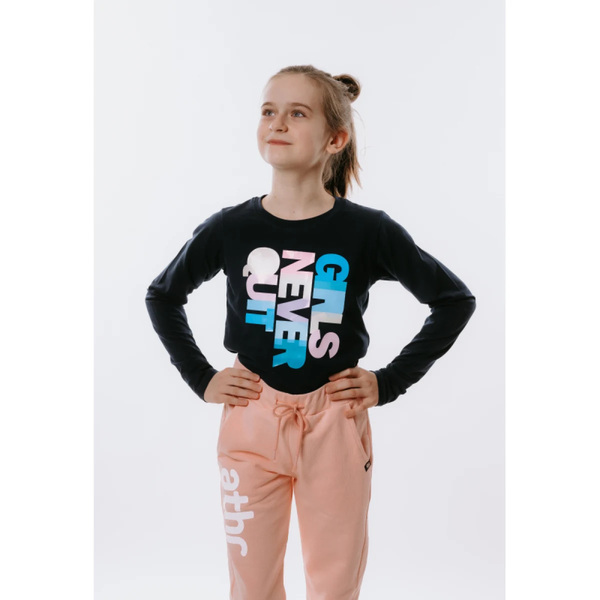 Lány hosszú ujjú póló AUTHORITY KIDS T-NEVER navy · záber 3