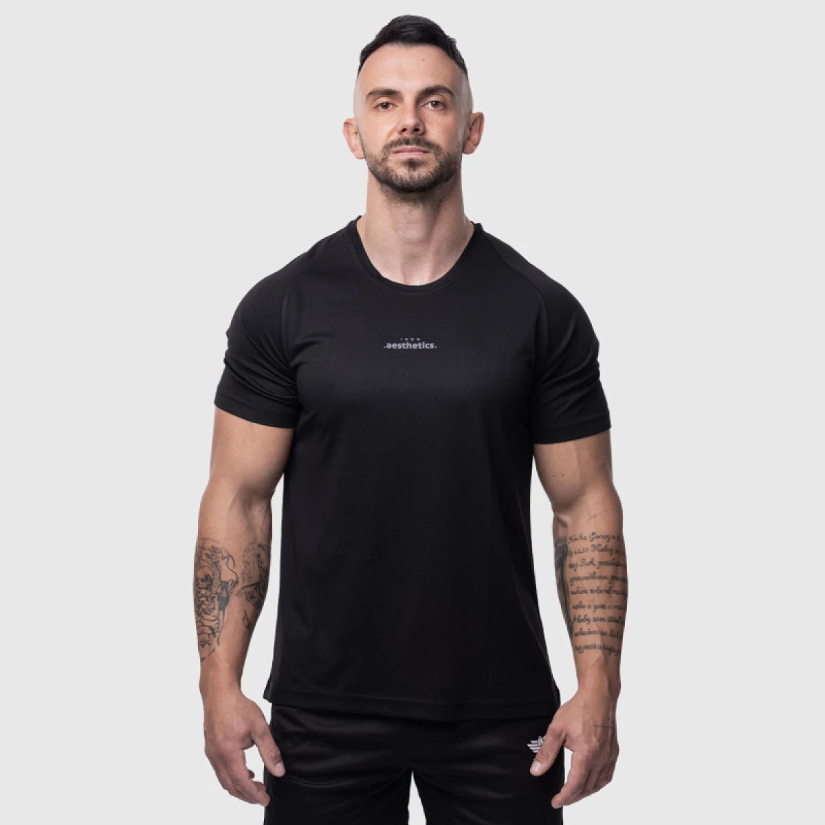 Férfi sportpóló Iron Aesthetics Training, fekete · záber 1