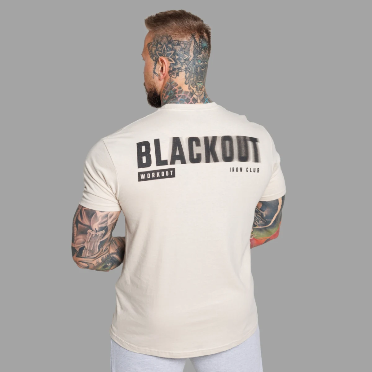 Férfi póló Iron Aesthetics Blackout, sand · záber 4