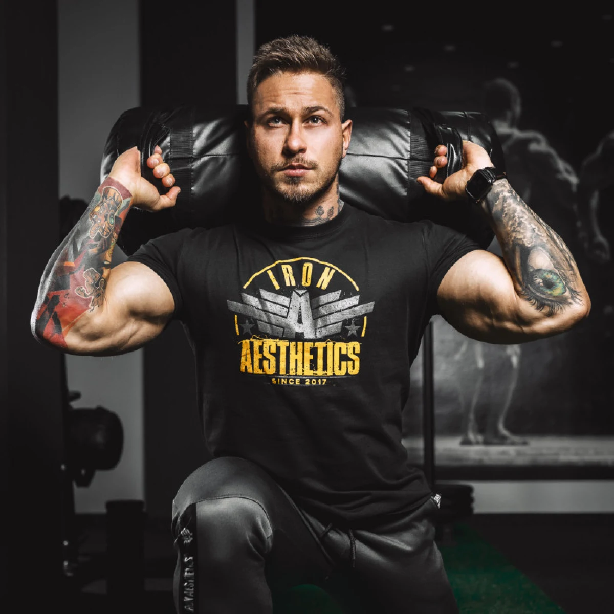 Férfi fitness póló Iron Aesthetics Force, fekete · záber 2