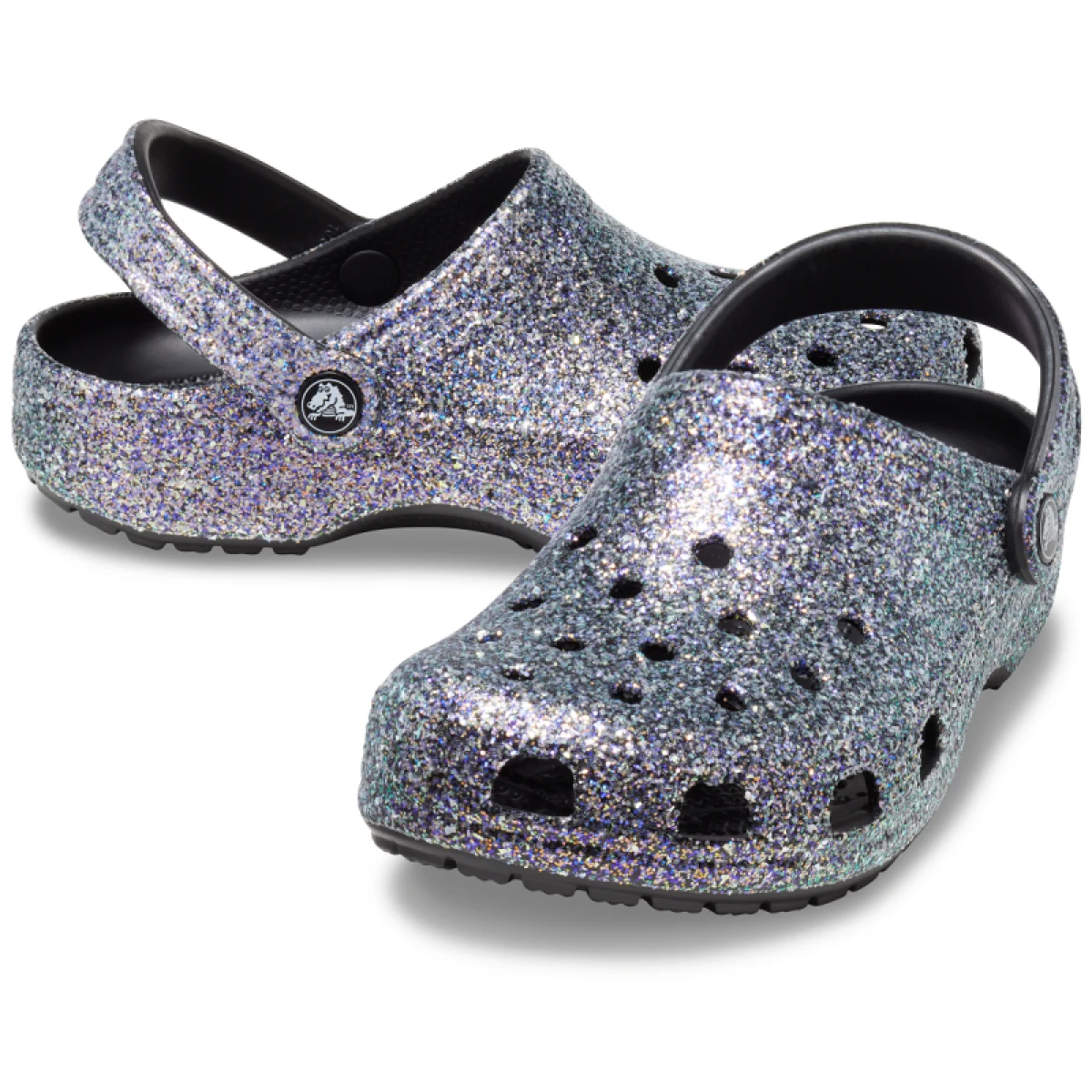 Kroksik (rekreációs cipő) CROCS Classic Glitter Clog black multi · záber 5