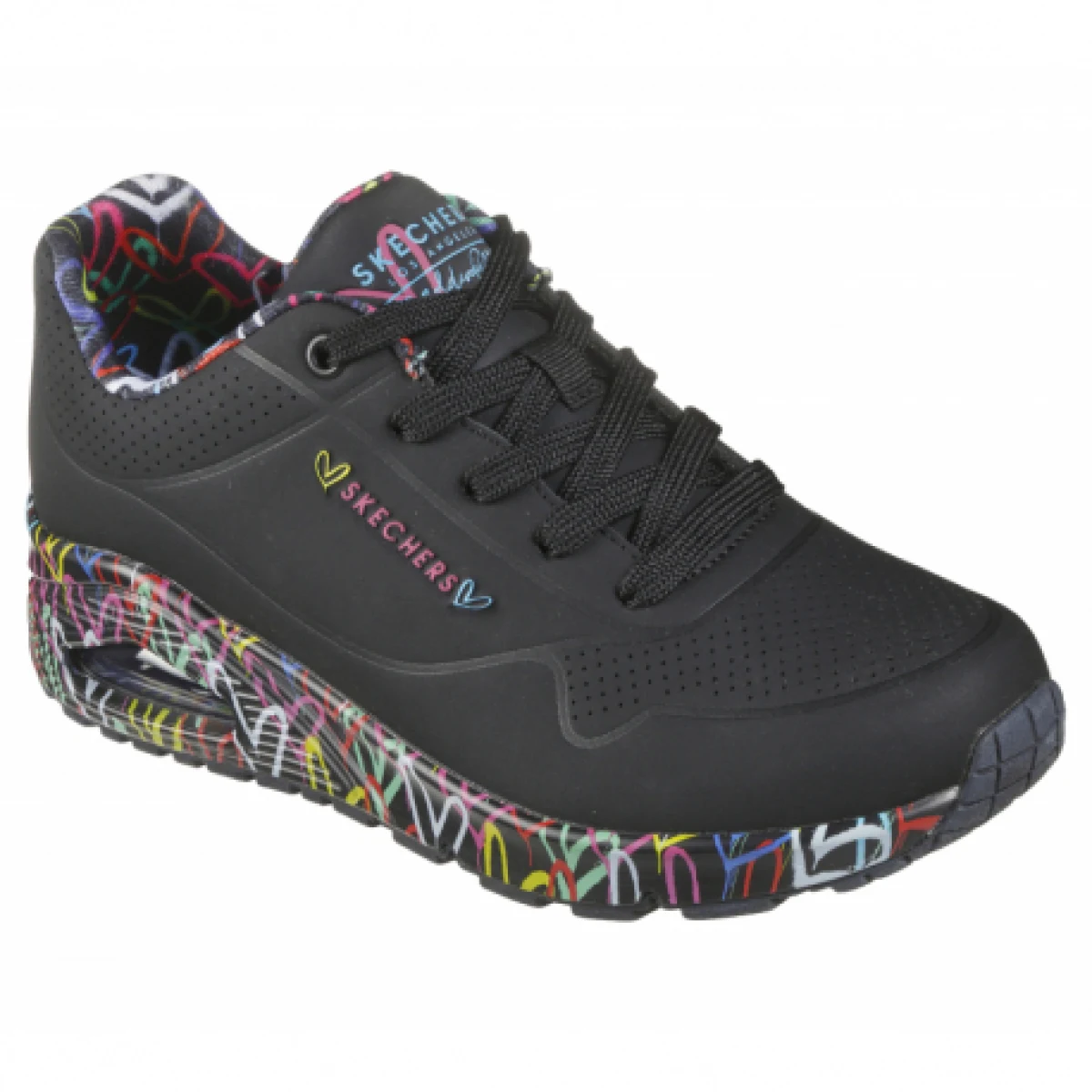 Női szabadidőcipők SKECHERS Uno Loving Love W black · záber 1