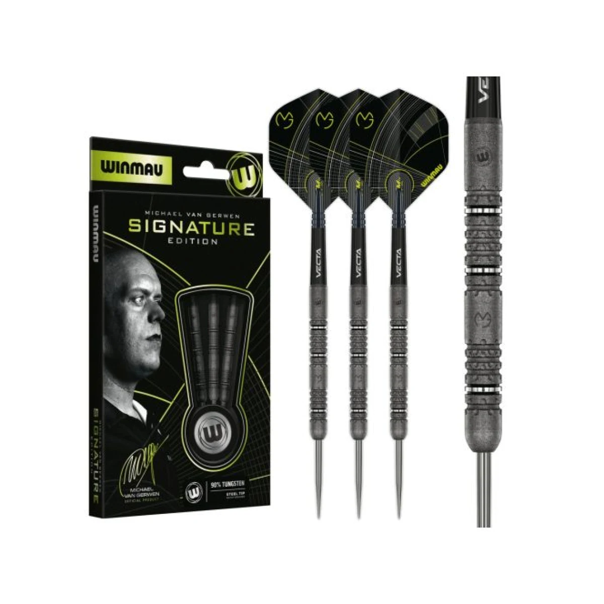 Dart szett steel Winmau Michael Van Gerwen Signature Edition 24g, 90% · záber 2