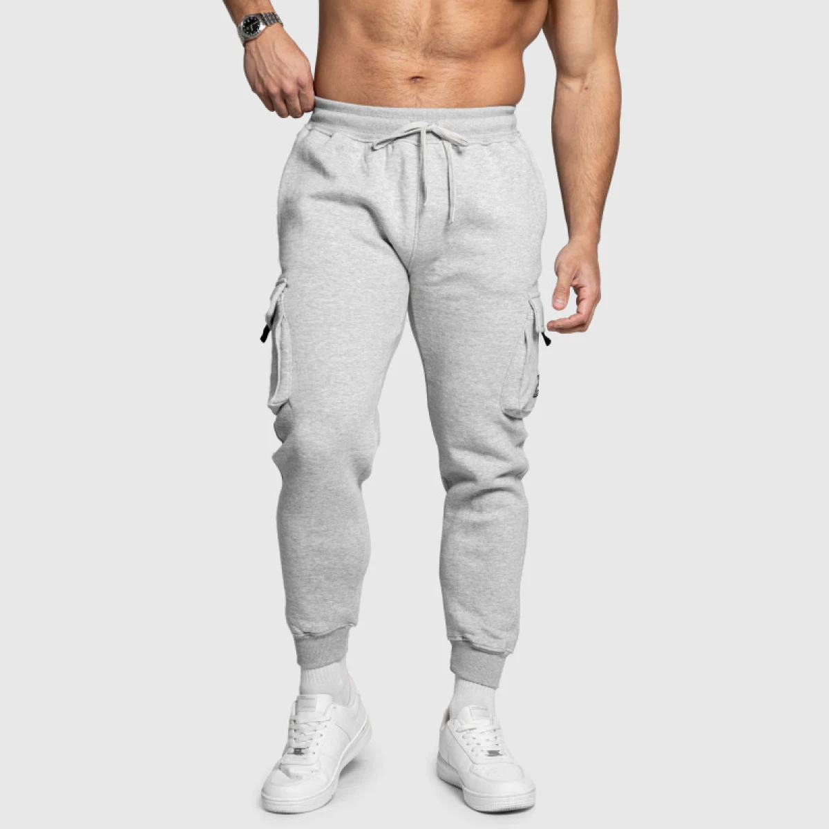 Férfi melegítőnadrág Iron Aesthetics Cargo Joggers, szürke · záber 6
