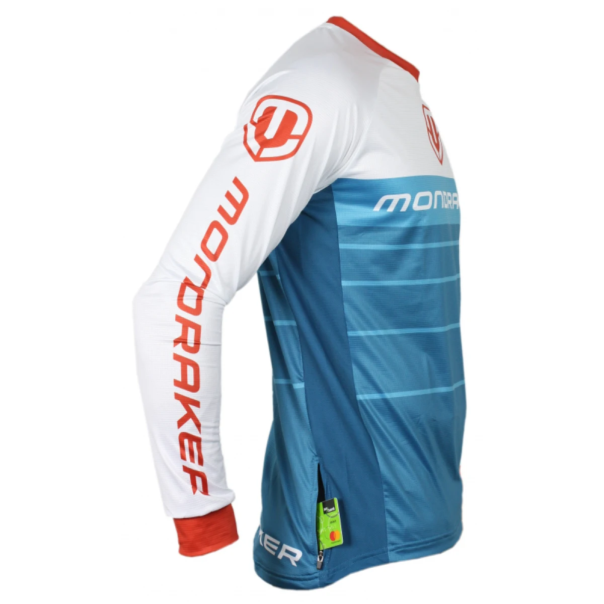 Férfi kerékpáros mez hosszú ujjal MONDRAKER Enduro Trail Jersey long, petrol white red · záber 2