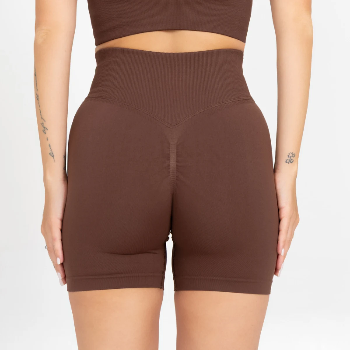 Női sport rövidnadrág Iron Aesthetics Ultimate, barna · záber 4