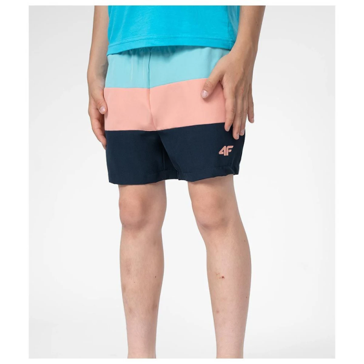 Fiú úszónadrágok 4F JUNIOR BOARD SHORTS M019-35S-TURQUOISE · záber 2