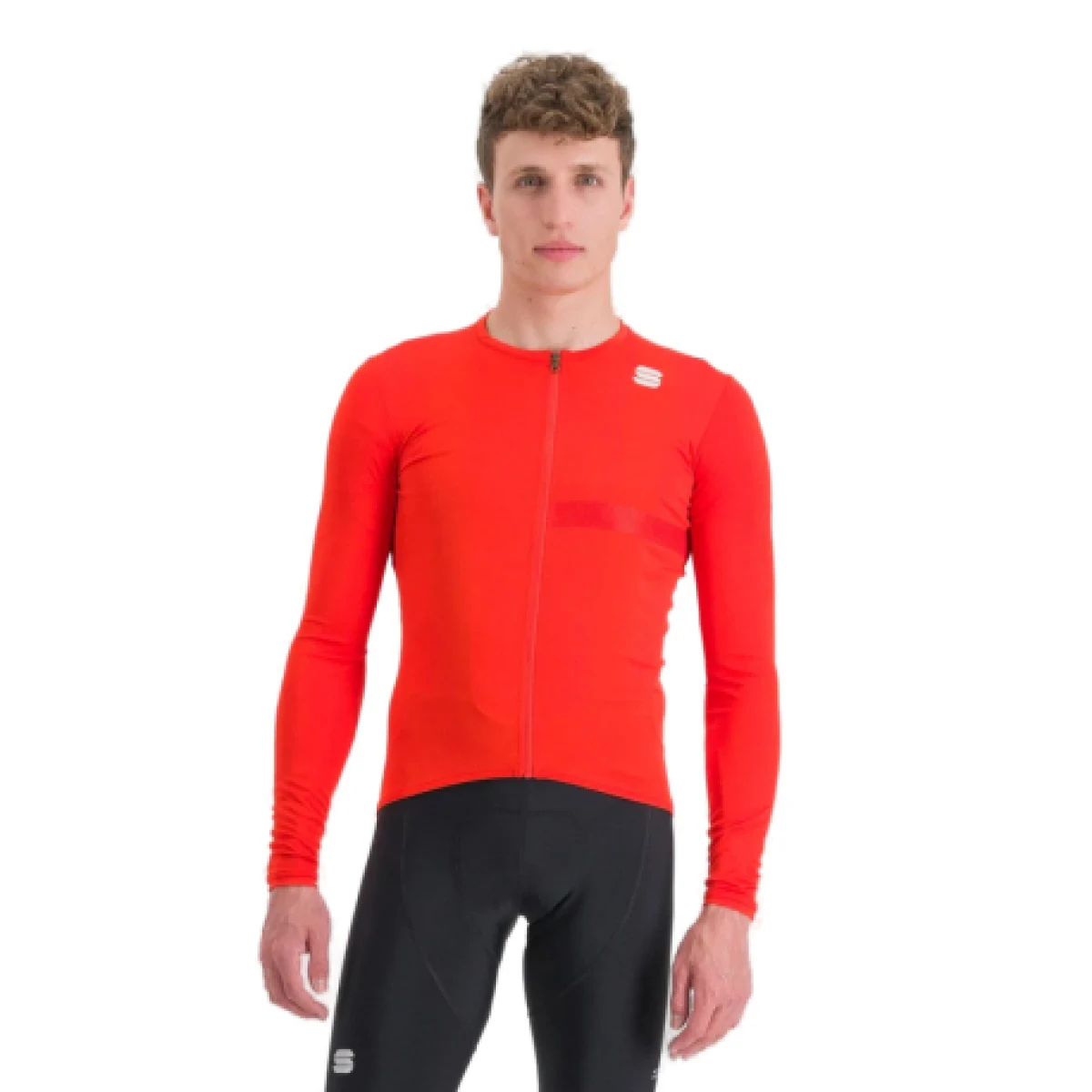 Férfi kerékpáros mez hosszú ujjal SPORTFUL Matchy long sleeve jersey, chili red · záber 1