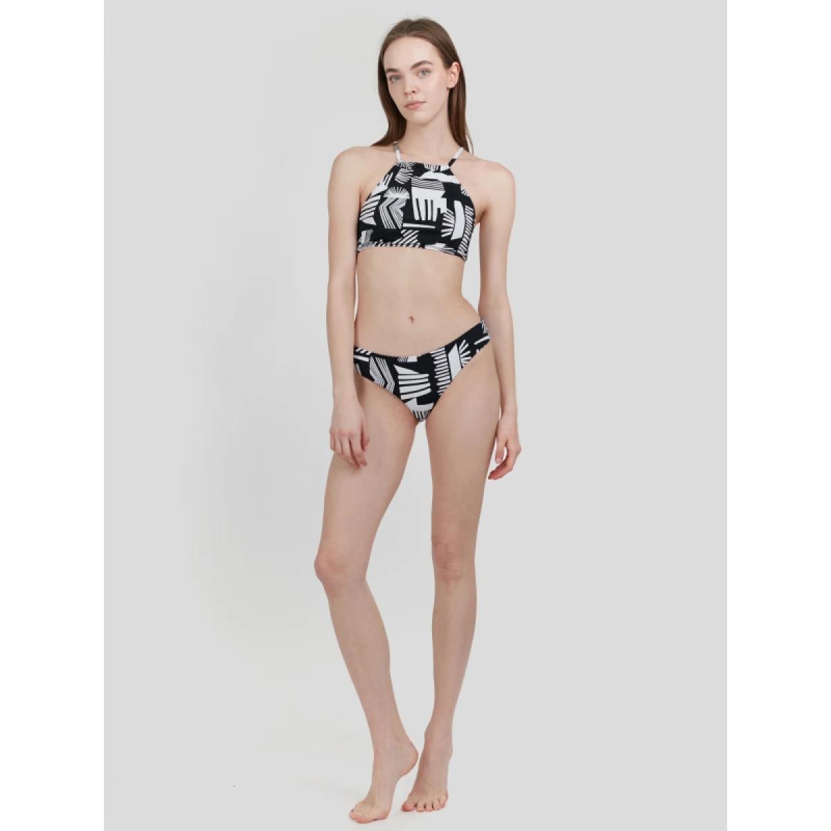 Női fürdőruha felsőrész FUNDANGO Hogg High Neck Top-899-black pattern · záber 5