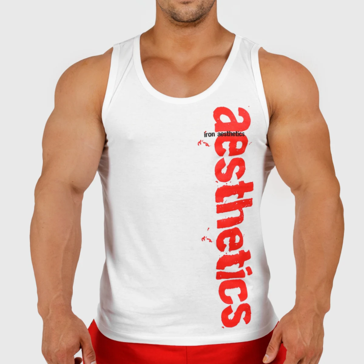 Férfi fitness atléta Iron Aesthetics Cross, fehér · záber 5