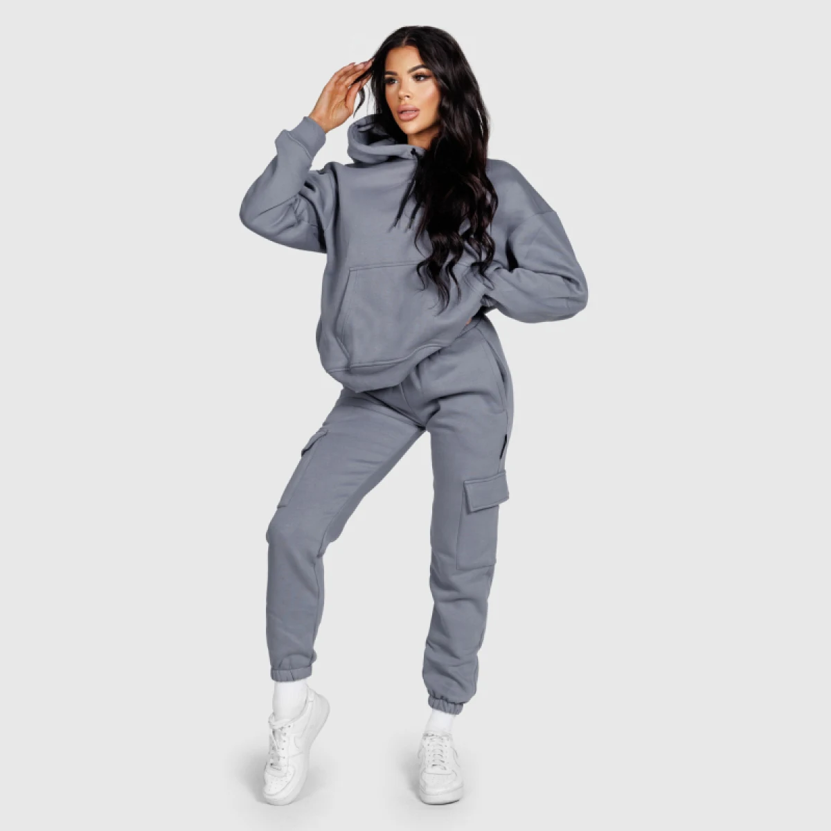 Női oversize szett Iron Aesthetics Cargo, szürke · záber 2