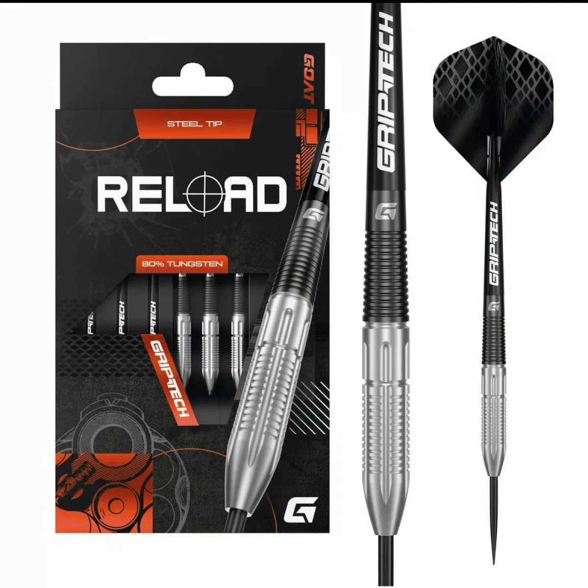Darts szett steel GOAT Reload, 23g, 90% gravírozott · záber 1
