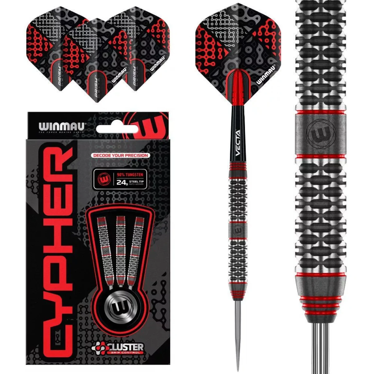 Dart szett Winmau steel Cypher 24g, 90% · záber 1
