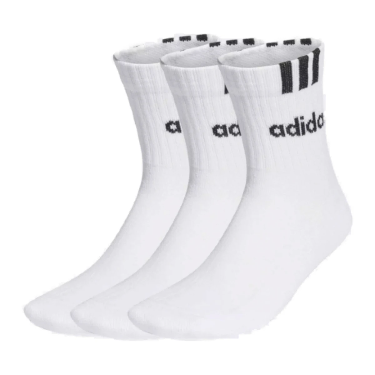 Zoknik ADIDAS 3 PACK-CUSH HALF CRW C 3S LIN-WHITE WHITE WHITE · záber 1