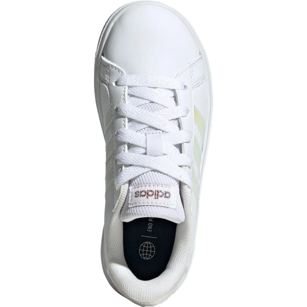 Lány szabadidőcipő ADIDAS Grand Court 2.0 K cloud white iridescent cloud white · záber 4
