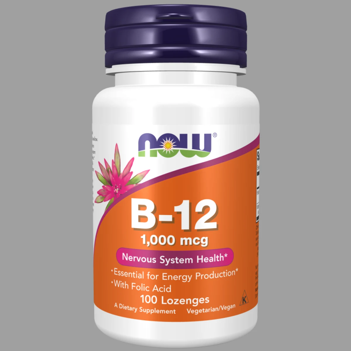 B-12 (1000 mcg) with Folic Acid 100 Chewable Lozenges · záber 1