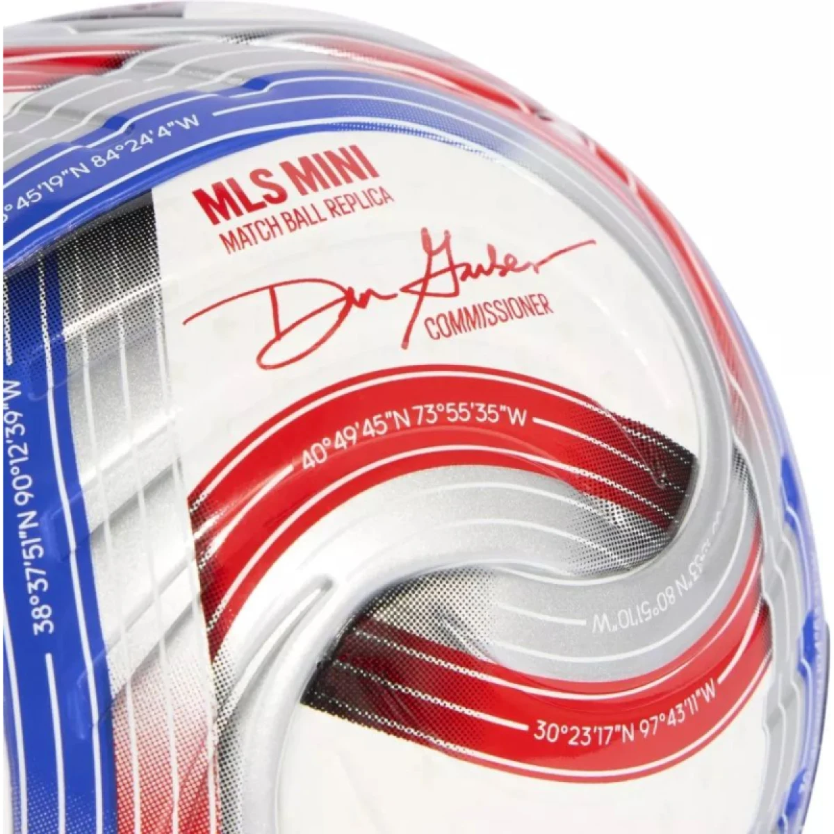 Futball labda ADIDAS MLS MINI WHITE HIRBLU RED IRO · záber 3