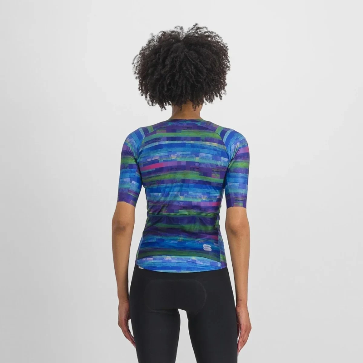 Női rövid ujjú kerékpáros mez SPORTFUL Glitch w bomber jersey, multicolor black · záber 8