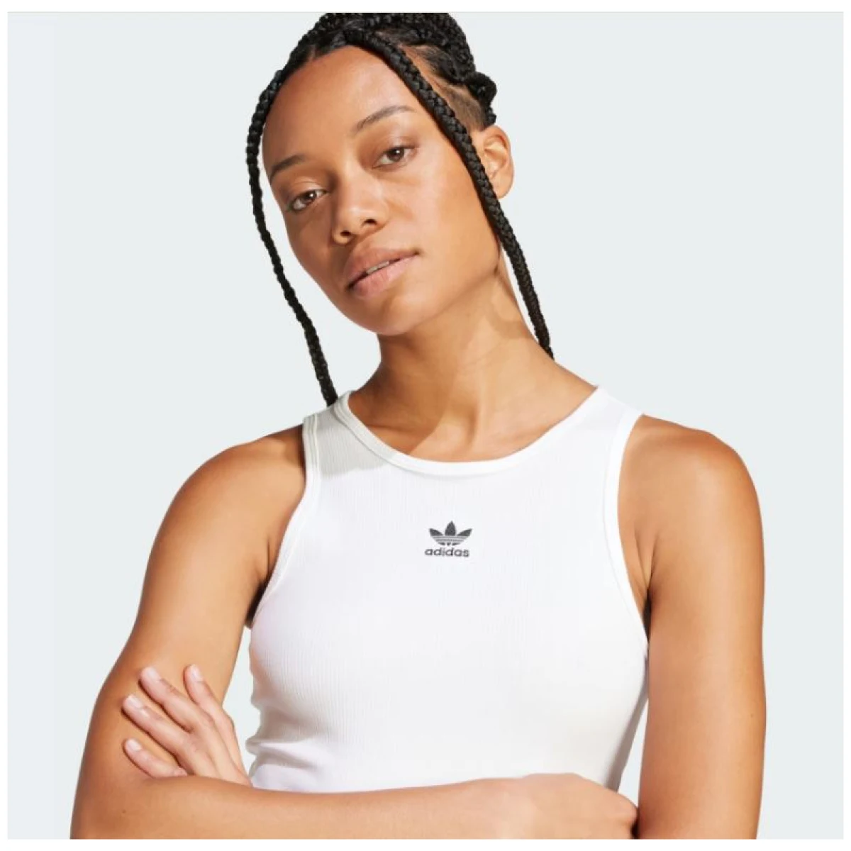 Női trikó ADIDAS ORIGINALS ESS RIB TANK-WHITE · záber 3