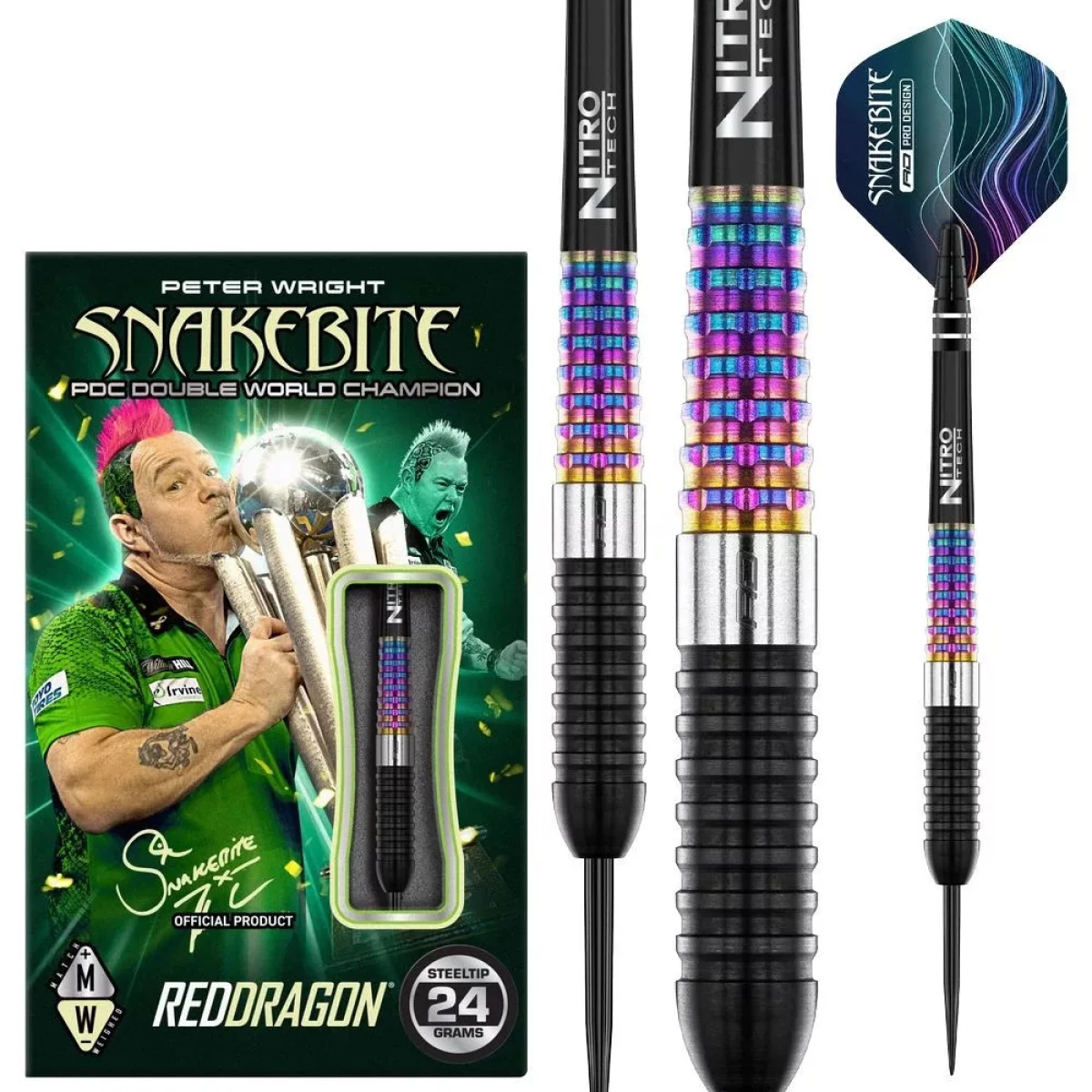 Dart szett steel Red Dragon Peter Wright Corra 23g, 90% · záber 1