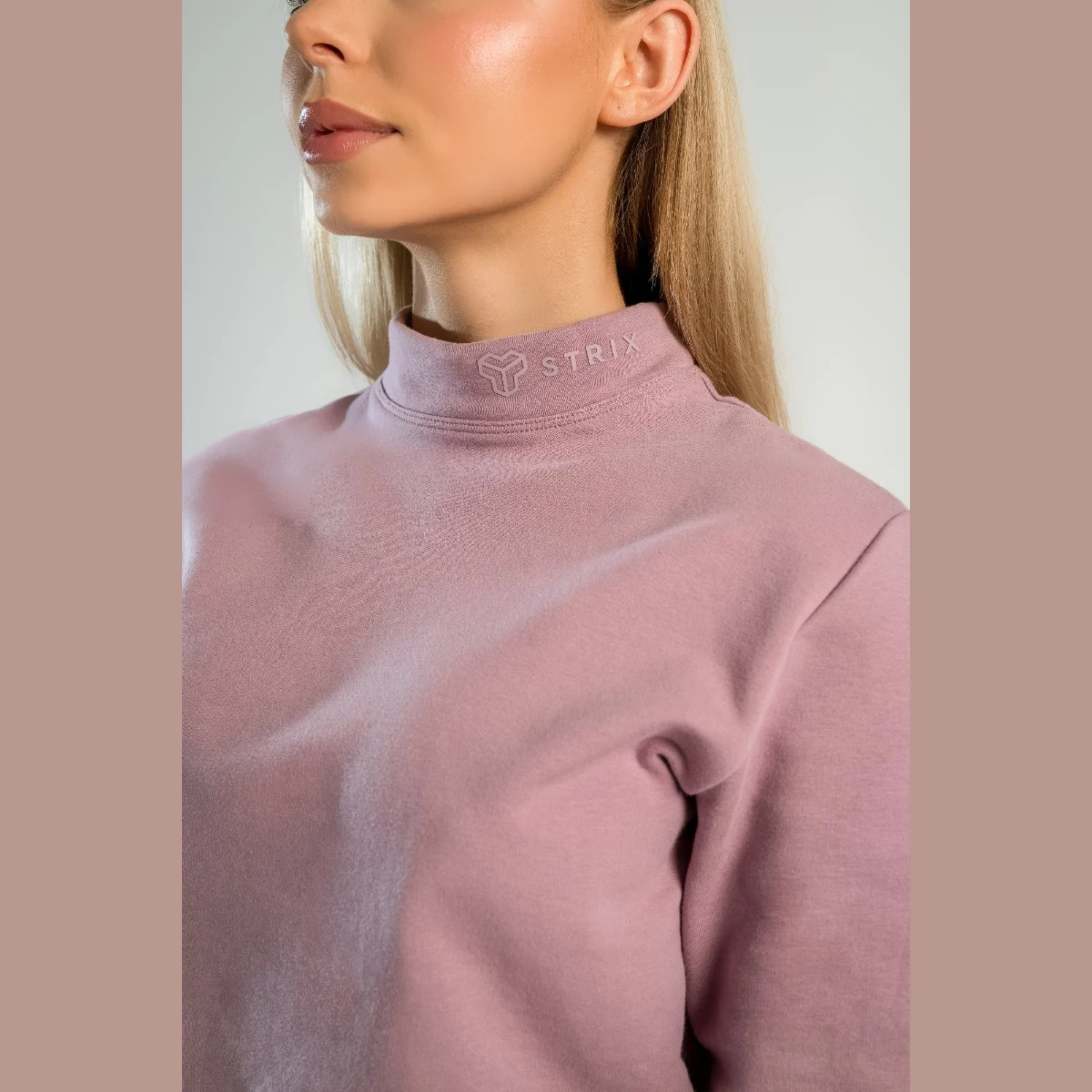 STRIX Essential High-Neck női pulóver Mauve · záber 3