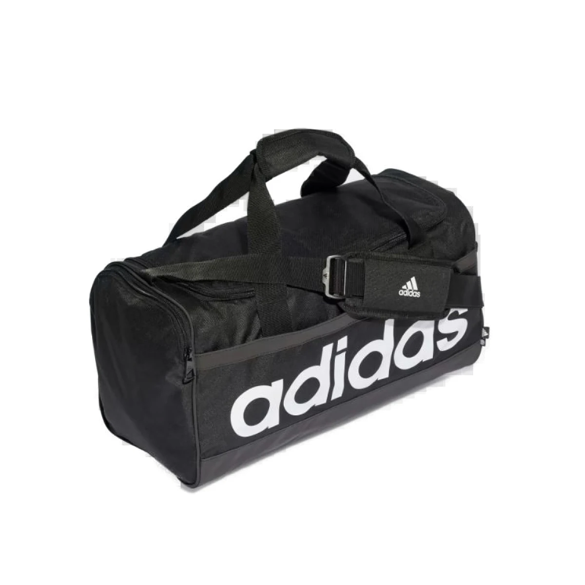 Utazótáska ADIDAS LINEAR DUFFEL M BLACK WHITE · záber 2
