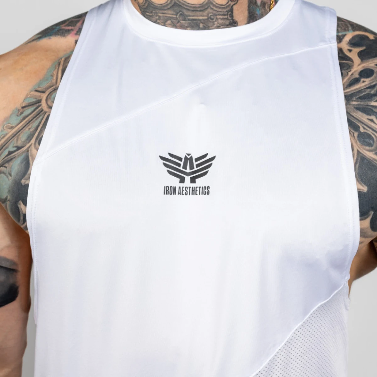 Edzőtrikó Iron Aesthetics Gym Tank, fehér · záber 5