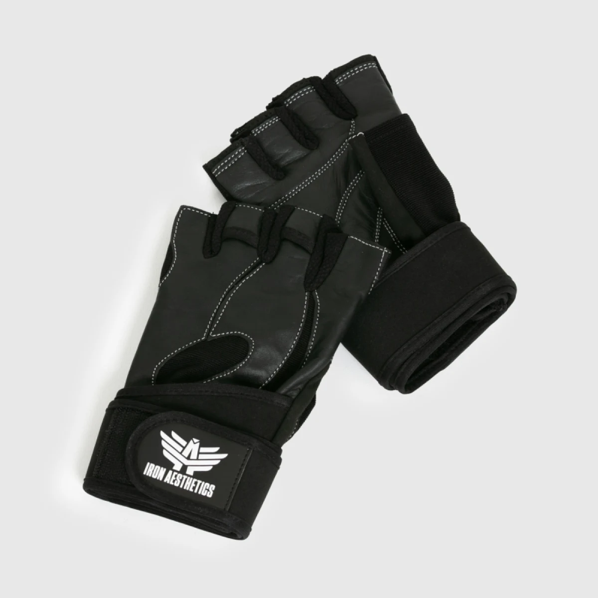 Edzőkesztyű Iron Aesthetics Leather Lift, fekete · záber 3